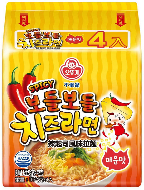 OTOKI 不倒翁 辣起司風味拉麵 111g, 4包