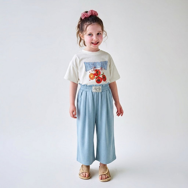 마리앤모리 아동용 썸머 브리즈 밴딩 와이드 팬츠