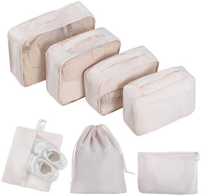 키에 심플 베이직 정리용 올인원 매쉬형 일반형 여행용 파우치 7종 세트