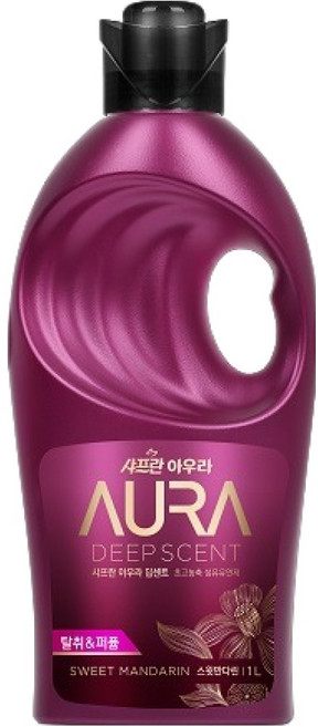 아우라 딥센트 초고농축 섬유유연제 스윗만다린 본품, 1L, 1개