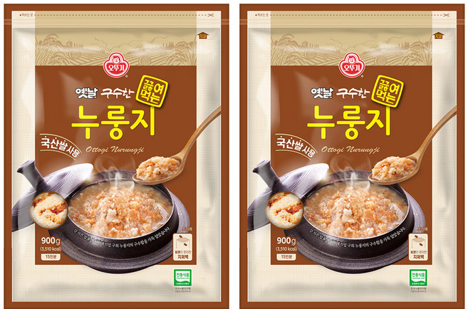 오뚜기 구수한 끓여먹는 누룽지, 900g, 2개