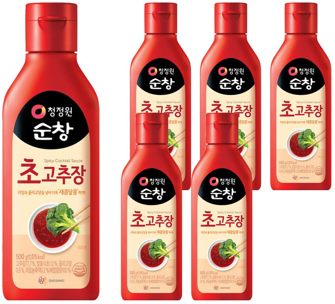 청정원순창 초고추장, 500g, 6개