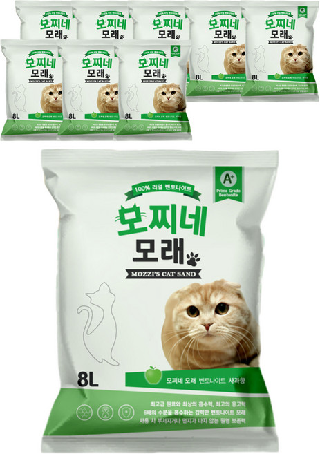 모찌네 고양이 모래, 8L, 9개, 사과향