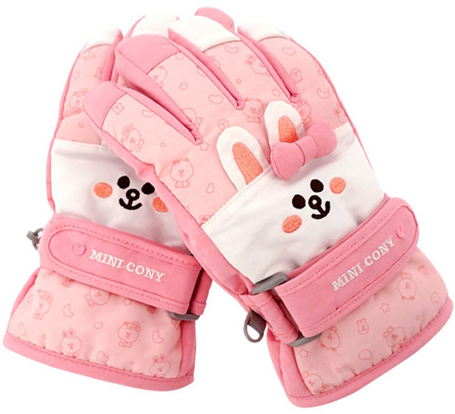 라인프렌즈 여아용 코니 입체페이스 방한장갑 MGLNG50059