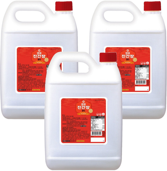 샘표 진간장 금S, 5L, 3개