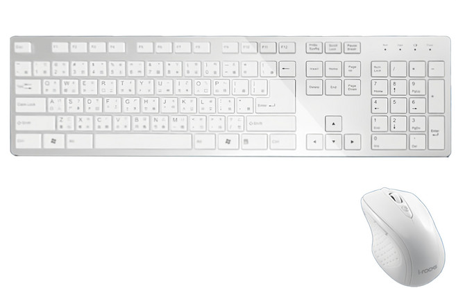 irocks 艾芮克 無線鍵盤滑鼠組 原廠保固, K01RP, 銀色, 無線2.4GHz
