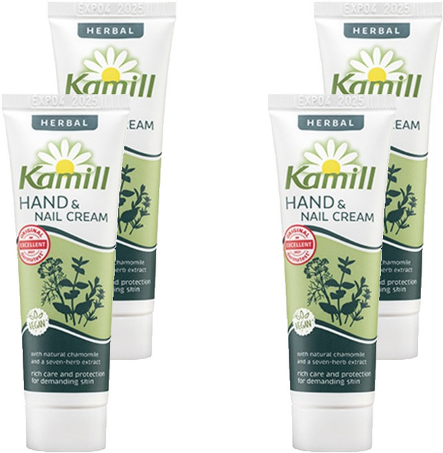 카밀 미니 핸드 앤 네일 크림 허벌, 4개