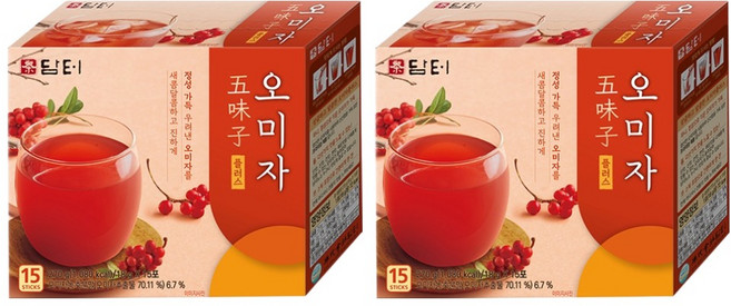 담터 오미자 플러스 과실차, 18g, 15개입, 2개