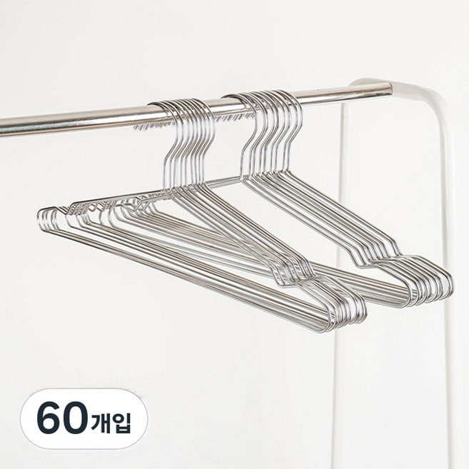 마켓플랜 스텐 옷걸이, 60개