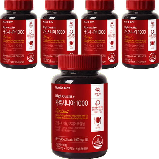 Nutri D-DAY 藤黃果錠, 112顆, 5罐