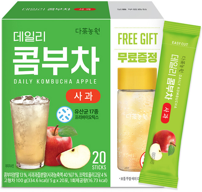 다농원 데일리 콤부차 사과, 5g, 20개입, 1개
