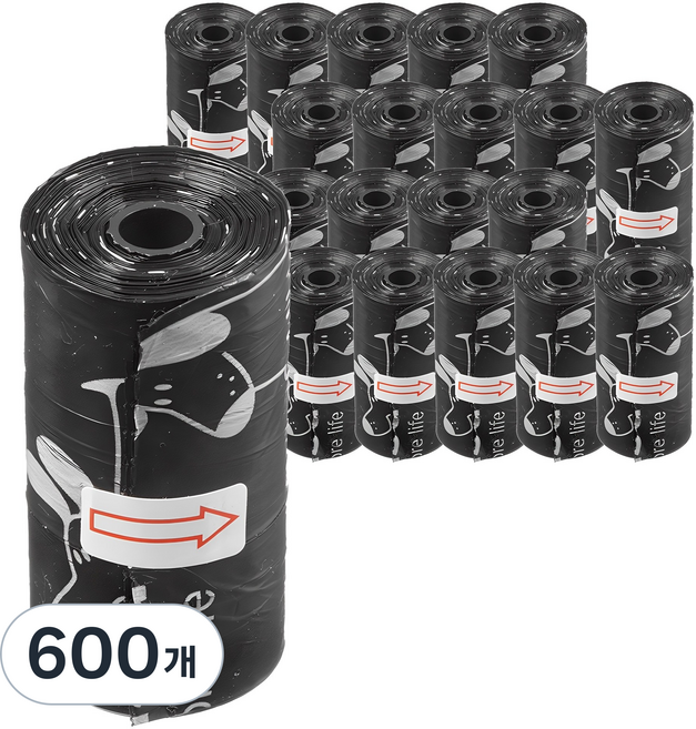 탐사 반려동물 풉백 리필형 배변봉투, 600개, 블랙