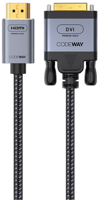 CODEWAY HDMI轉DVI 傳輸線, 2m, 1條