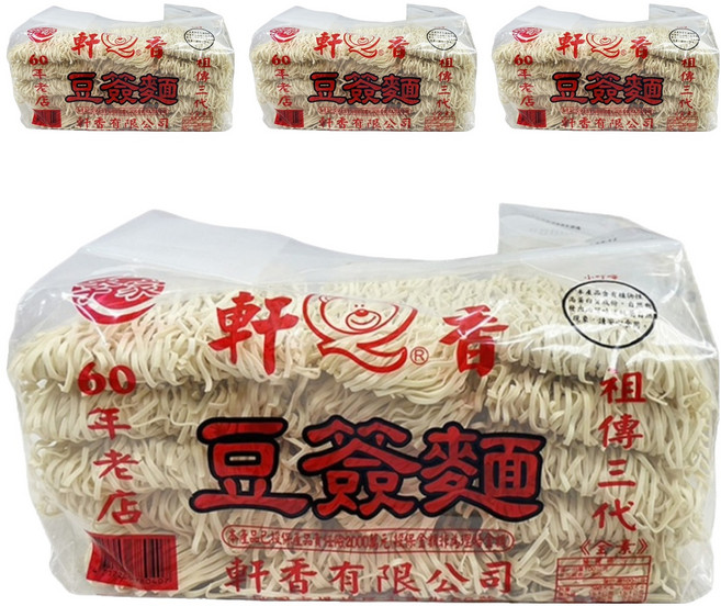 軒香李家 豆簽麵, 900g, 4包