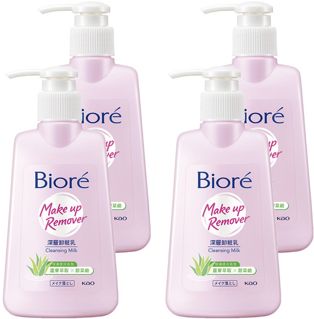 Biore 蜜妮 台灣公司貨 深層卸妝乳, 180ml, 4瓶