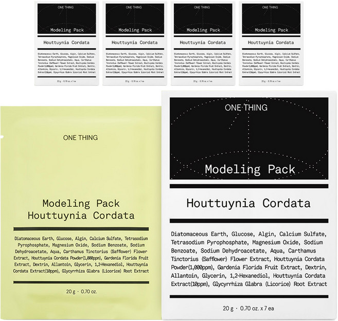 원씽 어성초 모델링팩 20g, 5개, 7개입