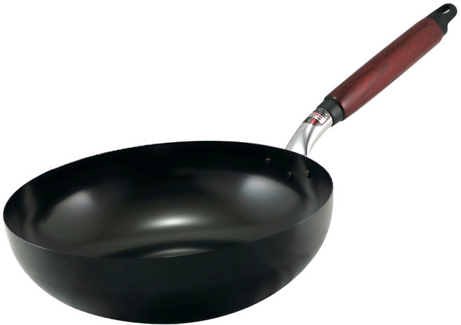 hokua 北陸 輕量級木柄黑鐵炒鍋 28cm, 1個