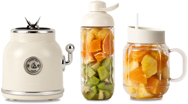 단미 레트로 미니 블렌더 BLS01 + 머그컵 + 텀블러, BLS01(아이보리)