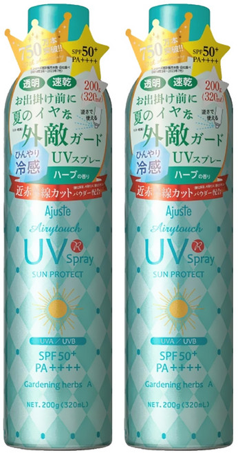 Ajuste 愛伽絲 高效防曬噴霧 SPF50+ PA++++ DOS-03980 精油香氣, 200g, 2瓶