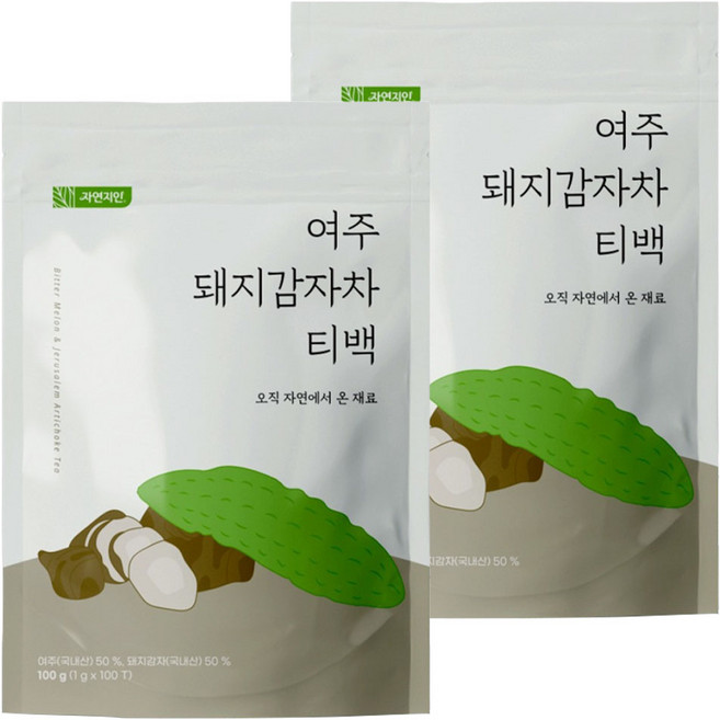 자연지인 여주돼지감자차 티백, 1g, 100개입, 2개