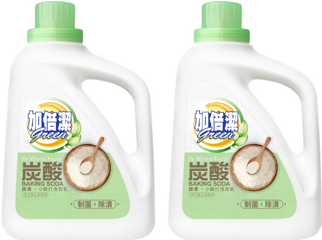 加倍潔 酵素小蘇打洗衣乳 除漬, 2.4kg, 2瓶