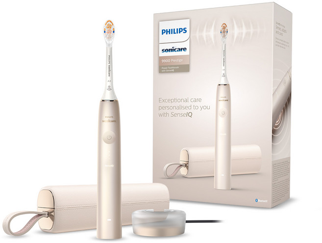 필립스 소닉케어 9900 프레스티지 전동칫솔, HX9992/21, 샴페인, 1개