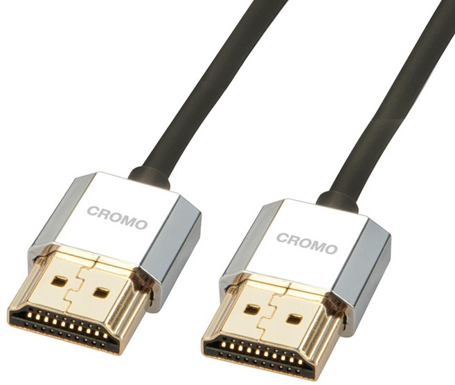 LINDY 林帝 CROMO鉻系列 HDMI2.0 A公對A公極細型連接線, 1條