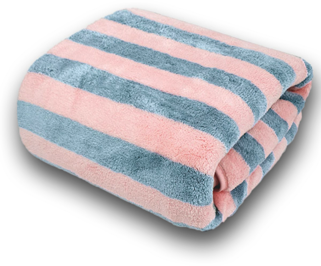 원이네 스트라이프 소프트 샤워타월 300g 코랄벨벳, 블루핑크, 1개