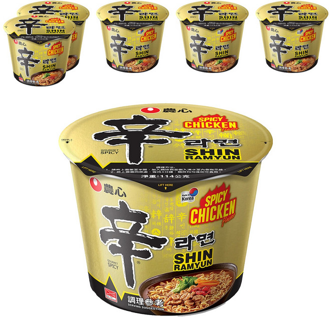 NONGSHIM 農心 辛拉麵 香辣雞肉味 114g, 6入