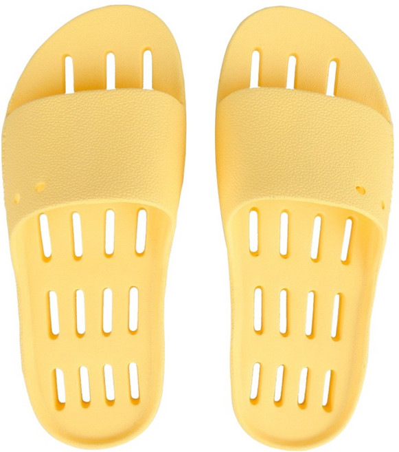 페이퍼플레인키즈 아동용 발등 낮은 미끄럼방지 화장실 욕실화, 옐로우, 1개