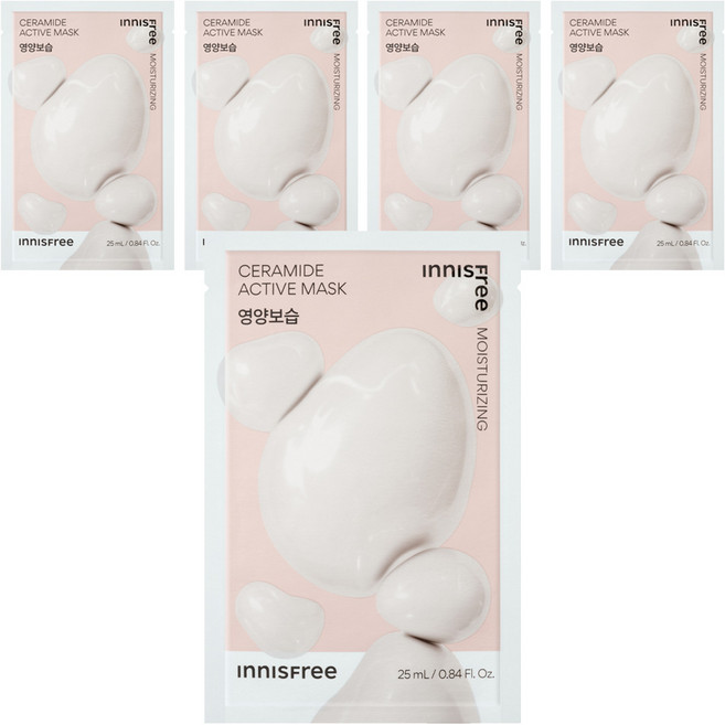 이니스프리 New 세라마이드 액티브 마스크 25ml, 1개입, 5개