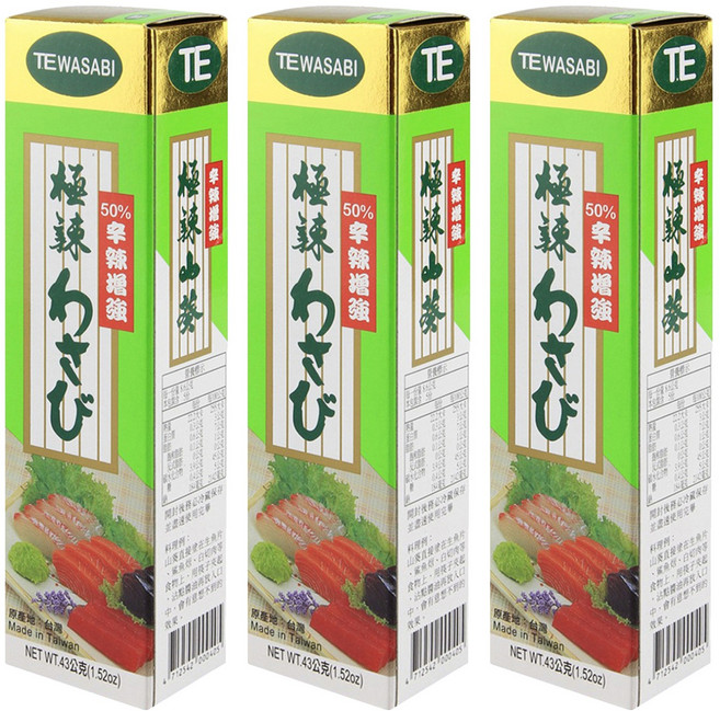 展群 TE 極辣山葵醬, 43g, 3條