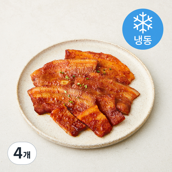 천지푸드 매콤달콤 고추장 매운 삼겹살 (냉동), 500g, 4개