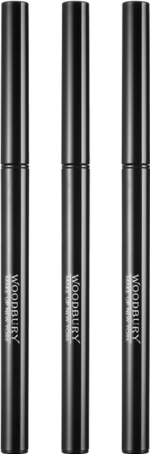 우드버리 크리미젤 슈퍼슬림 오토 펜슬 아이라이너 0.12g, 블랙, 3개