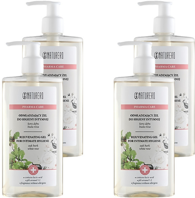 GREEN PHARMACY Naturero 植淨林 白玫瑰青春彈嫩私密潔膚露, 4瓶, 300ml