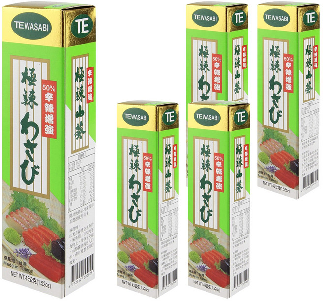 展群 TE 極辣山葵醬, 43g, 5條