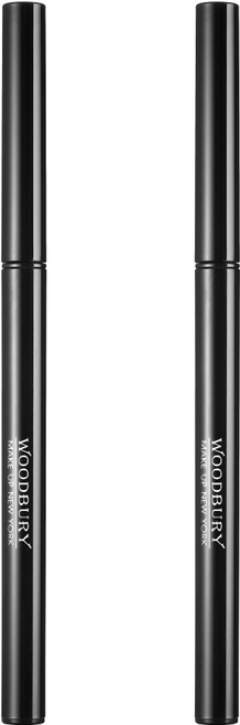 우드버리 크리미젤 슈퍼슬림 오토 펜슬 아이라이너 0.12g, 블랙, 2개