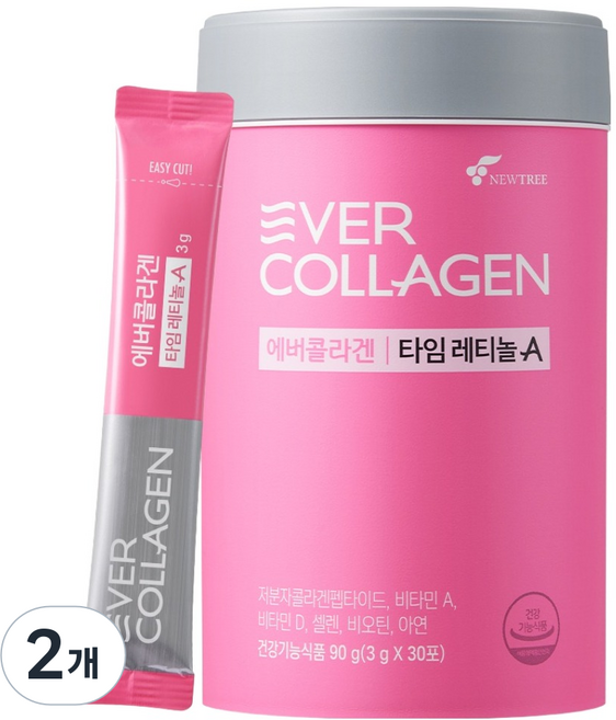 에버콜라겐 타임 레티놀A 30p, 90g, 2개