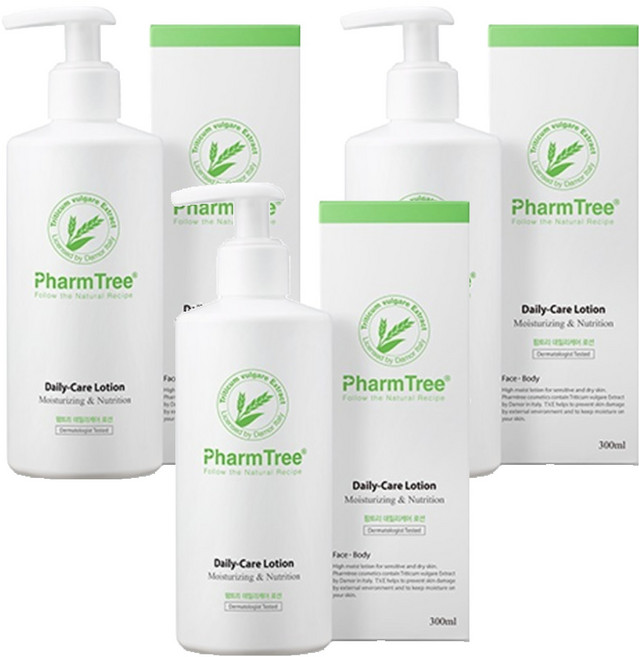 팜트리 데일리케어 로션 무향, 300ml, 3개