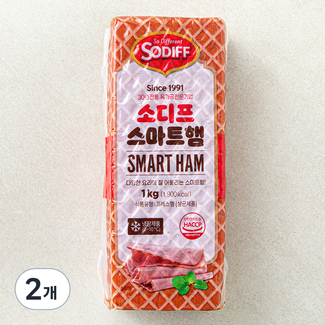 소디프 스마트햄, 1kg, 2개