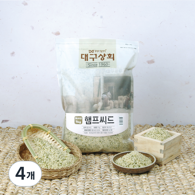 대구농산 햄프씨드, 1kg, 4개