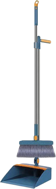 站立式掃把組 C367, 摺疊款撞色藍色, 1個