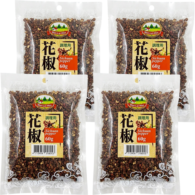 WON LAI WON 旺來旺 花椒, 60g, 4包