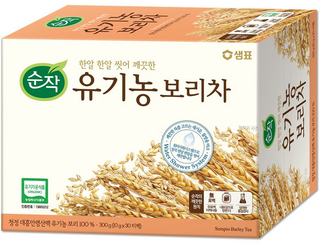 순작 유기농 보리차 티백, 10g, 30개입, 1개