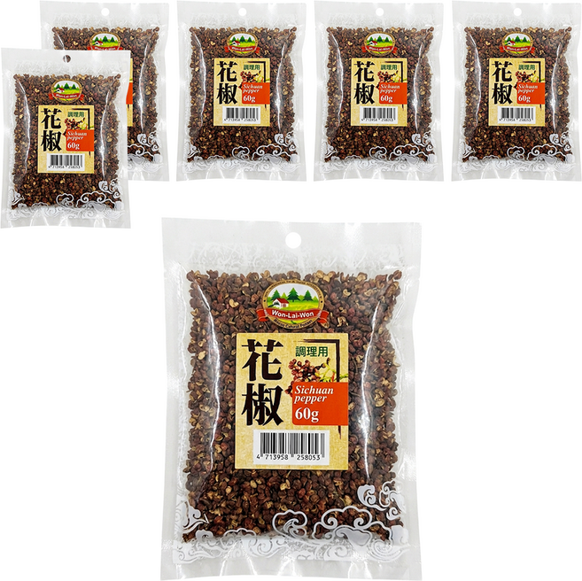 WON LAI WON 旺來旺 花椒, 60g, 6包