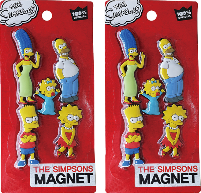 심슨 가족 냉장고 마그넷 5종 세트, 혼합색상, 2세트