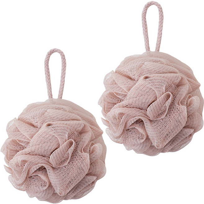 페르노엘 촘촘하고 부드러운 걸이형 버블 샤워볼 세트, 브라운, 2개입, 1개