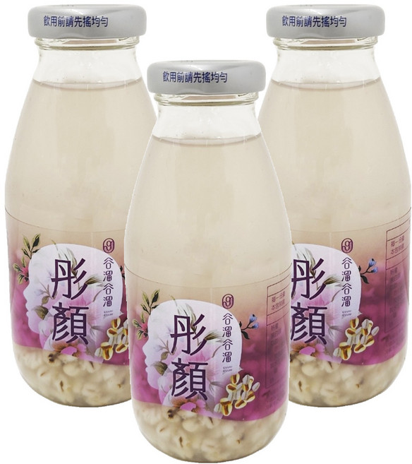 谷溜谷溜養生飲品 彤顏 養顏薏仁飲, 295ml, 3瓶