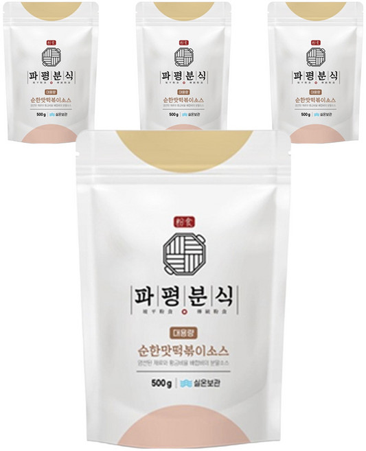 파평분식 떡볶이 소스 분말 순한맛, 500g, 4개