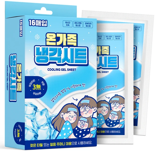 아텍스 온가족 냉각시트, 16개입, 1개 - 쿠팡